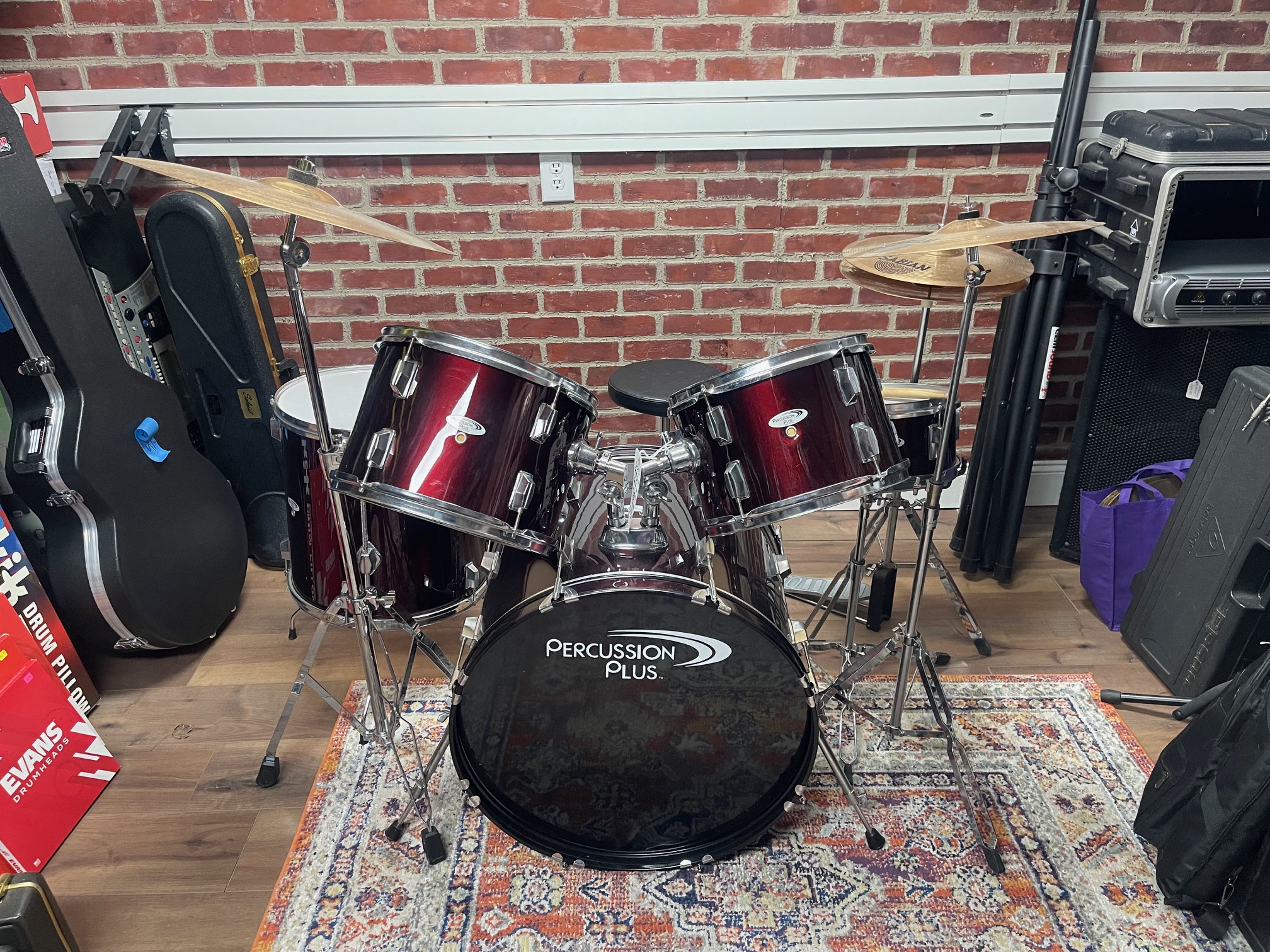 Percussion Plus 5-PC Kit with Sabian B8X cymbals